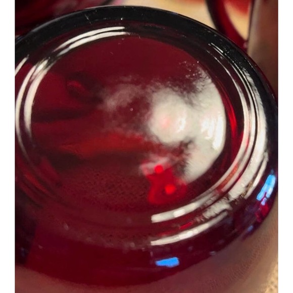 Ruby Red 14-Piece Coffee Set Anchor Hocking Cups Saucers Creamer Open Sugar Bowl - Picture 10 of 10